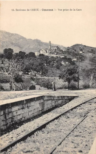 CPA 20 CORSE ENV.DE CORTE COMESSA (soveria) VUE PRISE DE LA GARE (cliché rare