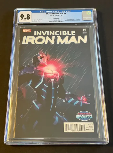 INVINCIBLE IRON MAN #9 (Marvel 2016) Turcotte Variant CGC 9.8 White Pages
