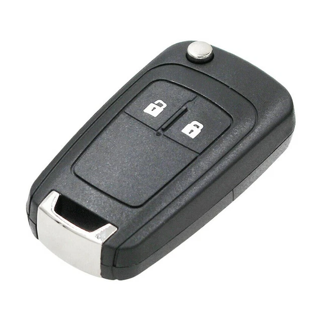 Boîtier De Clé Rabattable 3 Touches Pour Opel Astra J Insignia B - Remplacement Neuf Noir