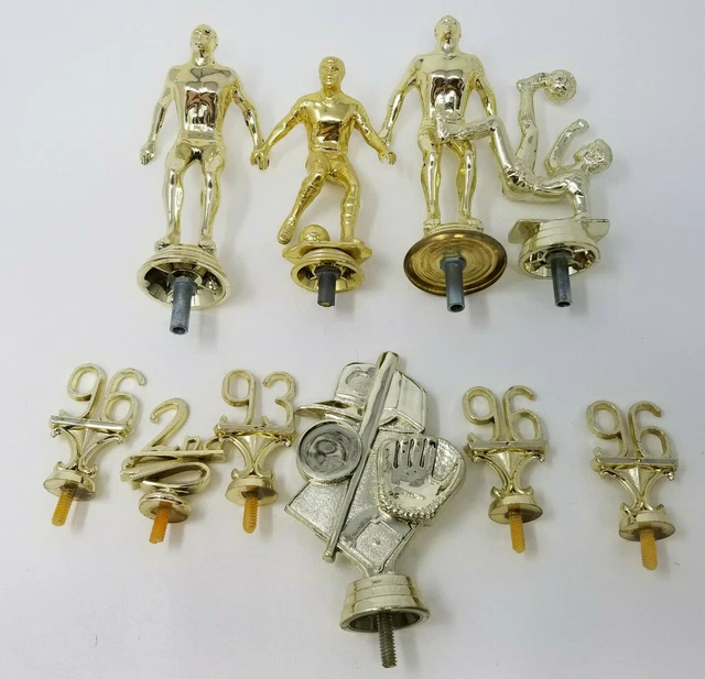 Trophy Toppers Oro Plástico Años 90 Fútbol Natación Béisbol De Colección Lote de 10