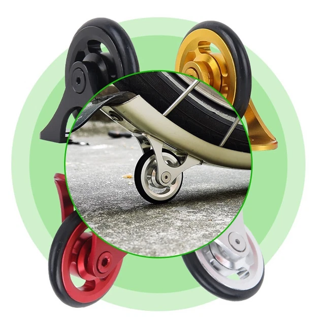 Roue De Vélo Pliable 70 Mm Pour Brompton / 3Sixty - Alliage D'aluminium, Roulement Intégré, Léger (50g) - Noir, Rouge, Argent, Rose, Violet