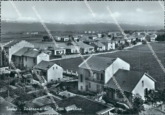 cg329 cartolina torino citta' panorama della citta' giardino piemonte