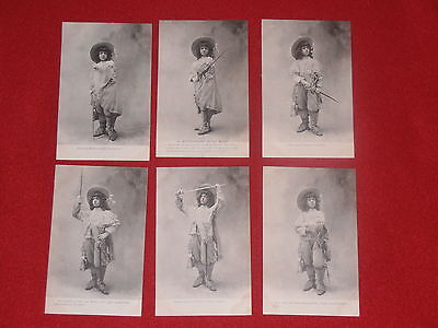 Lot of 6 postcards fancy young man musketeer queen