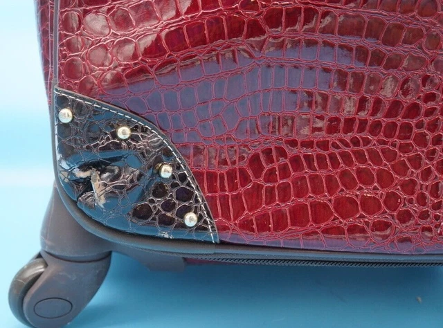 Samantha Brown Red croc luggage  Classic Collection  Carry On Spinner Tote 2