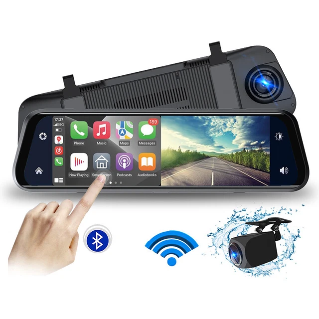 9.66 inch 1080P Dual Lens Car Mirror Dash Cam DVR Video Recorder Rearview Camera