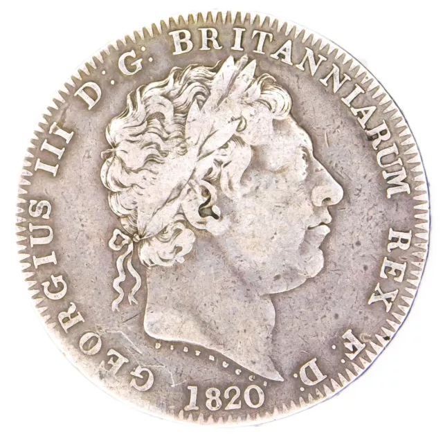 1820 King George III LX Crown - Fine - Some Scratches on Reverse
