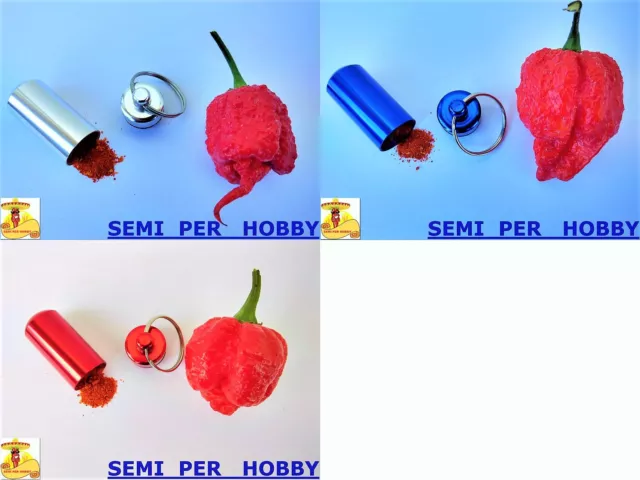 Peperoncino Portachiavi Contenente 2Gr Polvere, Carolina Reaper, Scorpion Jigsaw