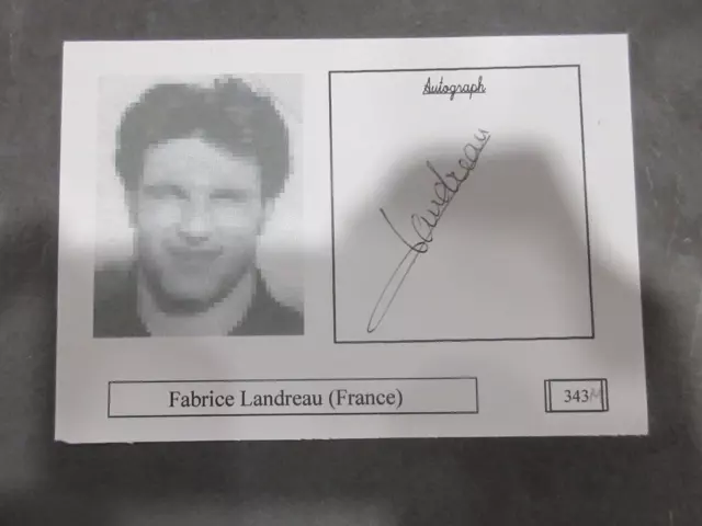 Autographe Fabrice Landreau sur carte Rugby 4