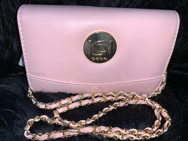 Bebe Melendy Flap Crossbody Blush Handbag Chain Strap Purse Shoulder Bag NWT