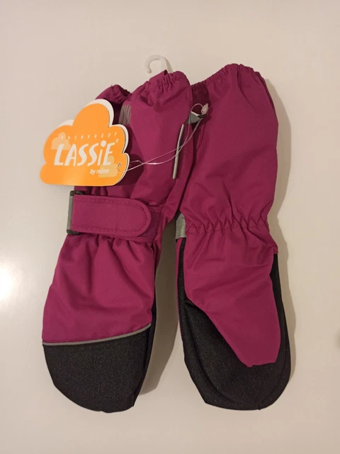 Lassie Ski Snowboard Childs Kids Mittens Gloves Padded Pink