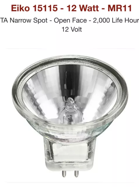 EIKO FTA 12V 12W 10 Degree Halogen Lamp 031293151155