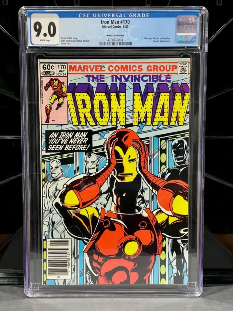 Marvel Invincible Iron Man #170 1st Rhodey as Iron Man CGC 9.0 Newsstand