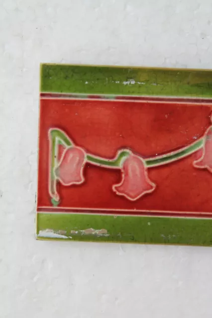 Old Circa 1930 Vintage Artdeco Ceramic Tile Border Made In Japan NH4380 2