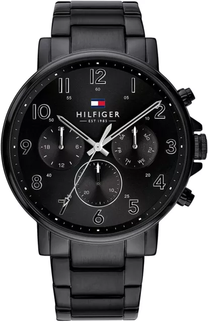 Tommy Hilfiger 1710383 Men's Daniel Watch with Black Stainless Steel Strap