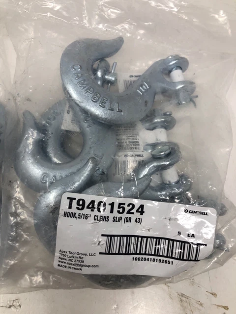 Campbell 5/16 In. Grade 43 Clevis Slip Hook T9401524 Pack of 5