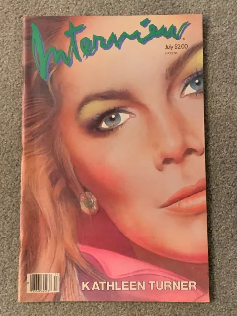 Vintage ~ Andy Warhol's ~ Interview Magazine ~ Kathleen Turner ~ July 1985