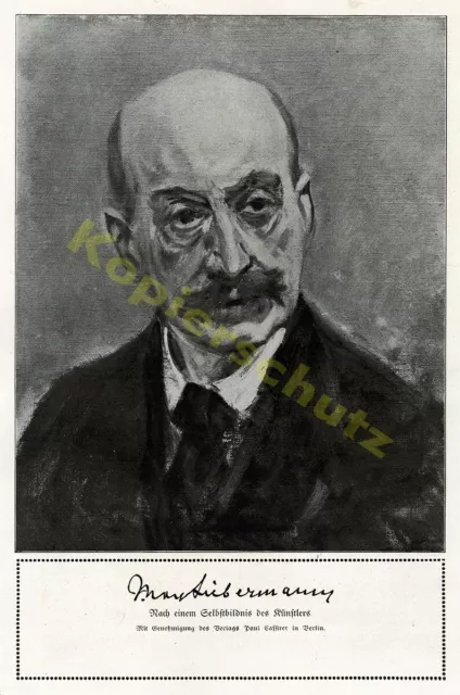 Max Liebermann Selbstporträt Malerei Cassirer Berlin Impressionismus Kunst 1917
