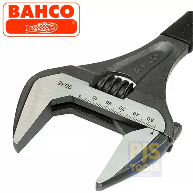 Bahco 9035 ergo 300mm 12" adjustable wrench extra wide jaw 55.6mm open BAH9035