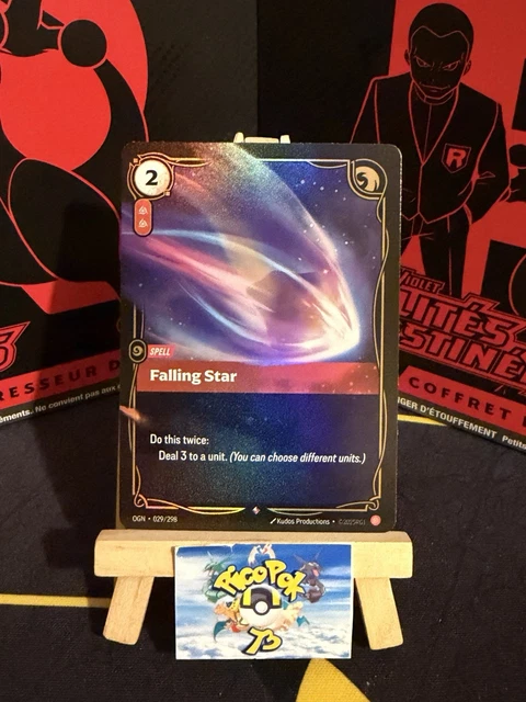 thumbnail image 2 of Falling Star OGN 029/298 - Rare Foil Riftbound League Of Legends TCG Card - Origins Set 2 of 6