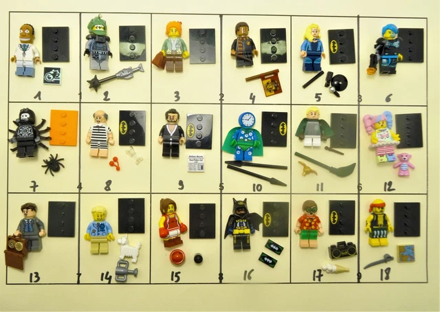 lego lot de 24 figurines séries divers