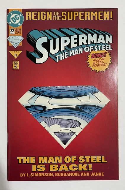 Superman The Man of Steel #22 DC Comics VF (June 1993)