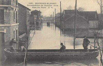 Cpa 94 Maisons Alfort Inondations 1910 Rue Du Parc