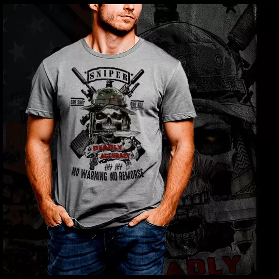 Sniper T-Shirt Military Marksman Special Forces Sharpshooter Infantryman Tee