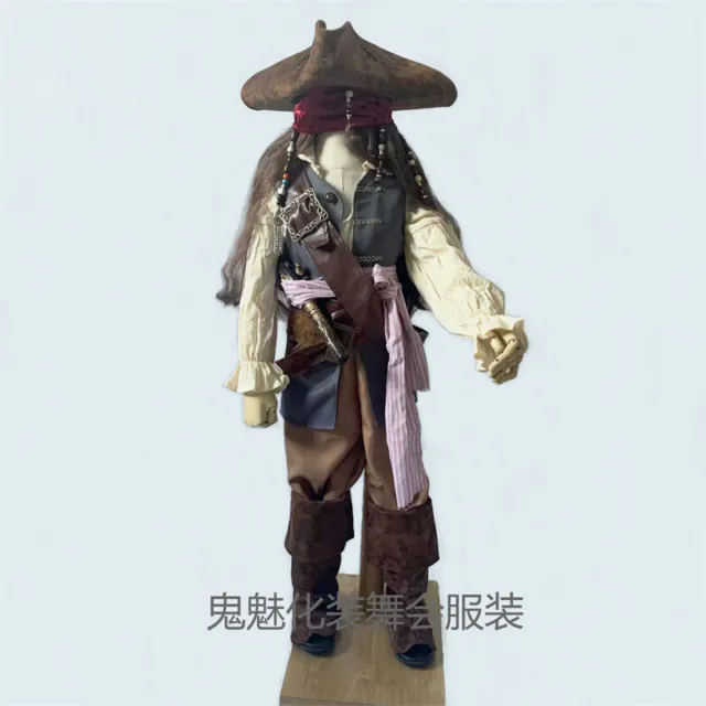 Pirates Of The Caribbean Jack Sparrow Cosplay Halloween Children's Suit Carnival