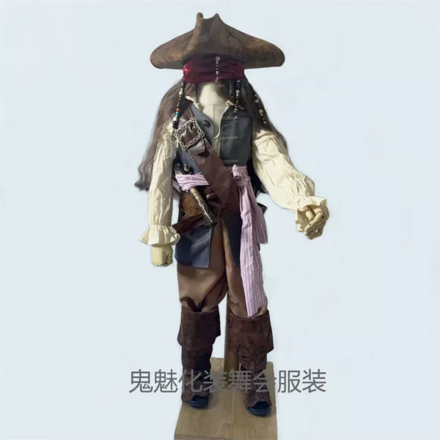 Pirates Of The Caribbean Jack Sparrow Cosplay Halloween Children's Suit Carnival