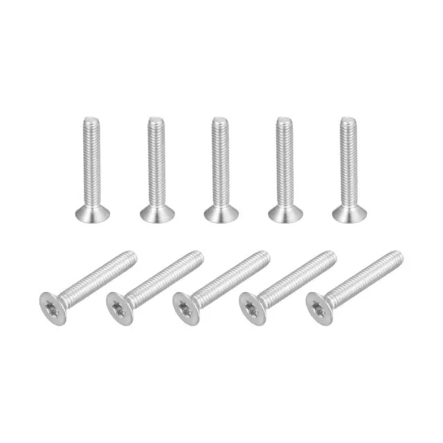 M4x25mm Torx Sécurité Machine Vis 10pcs Inox Acier Fraisée Tête Attaches Boulons