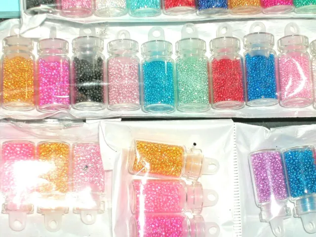6pc Lot Set Glass Small Potion bottles Kit vial pendant fill Fairy glitter charm