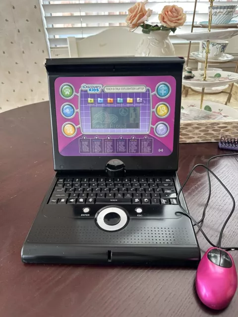 Discovery Kids Teach & Talk Exploration Laptop Pink Mouse Tested & Working