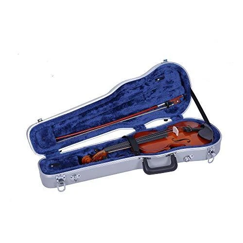 Crossrock 1/4 Violin Case-Backpack Style in Silver CRA800SVQSL