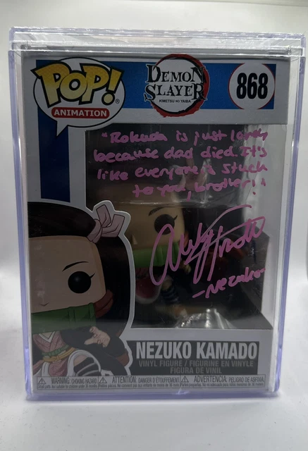 Funko Pop! Animation: Demon Slayer Nezuko Kamado (868) Signed w/ Quote + PSA COA