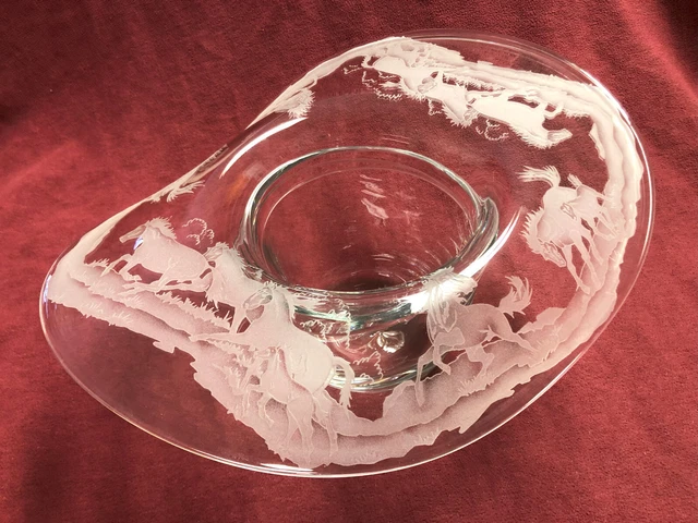 Cappello da cowyboy Lorraine Coyle Crystal spumante bottiglie champagne radiatore vetro cristallo
