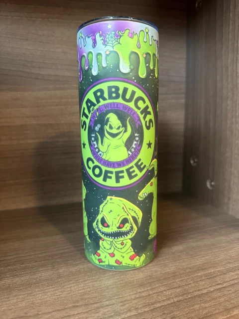 Oogie boogie tumbler stainless steel 20 oz with straw