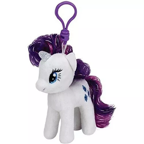 TY My Little Pony Plush Rarity Small Keyring