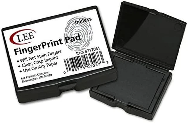 Lee Inkless Fingerprint Pad (S03027),Black,0.5" X 2.3" X 1.8"