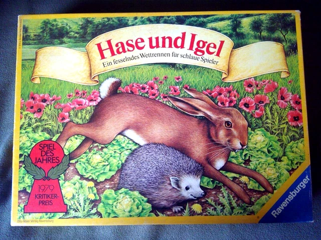 Hase und Igel Ravensburger Spiele 1978 Wettrennen Vintage