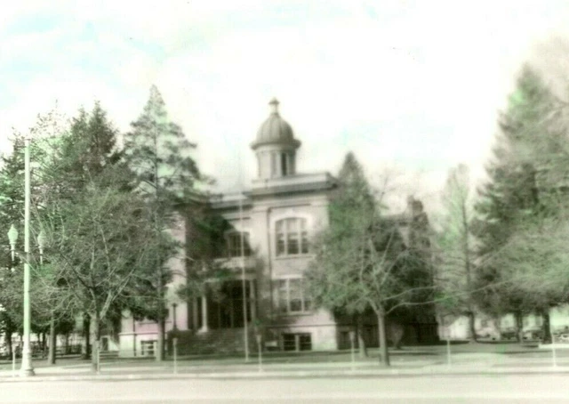 RPPC 1940s Cache County Court House - Logan Utah UT - UNP Postcard O12