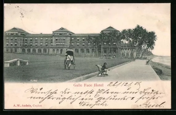 Colombo, Galle Face Hotel, Ansichtskarte 1902