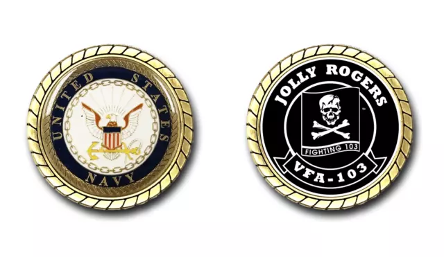 VFA-103 Jolly Rogers US Navy Squadron Challenge Coin Officially Licensed
