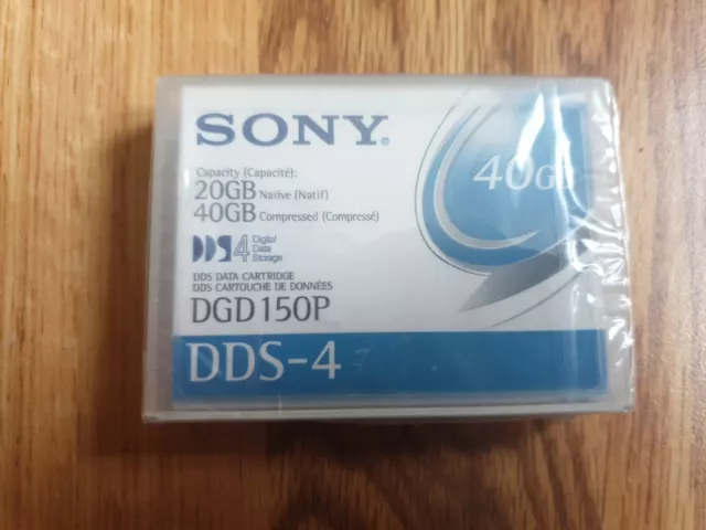 Sony DDS-4 40GB Data Tape Cartridge DGD150P - New, Sealed, Perfect Condition