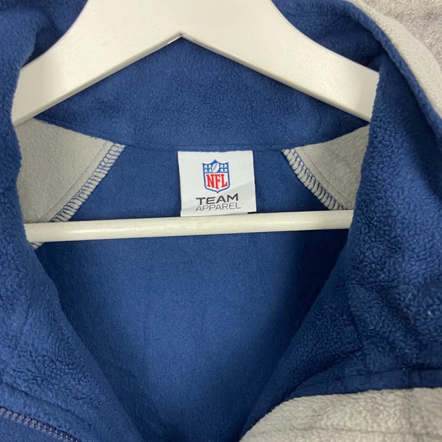 Felpa maglione New England Patriots da uomo extra large blu NFL 1/4 cerniera 8