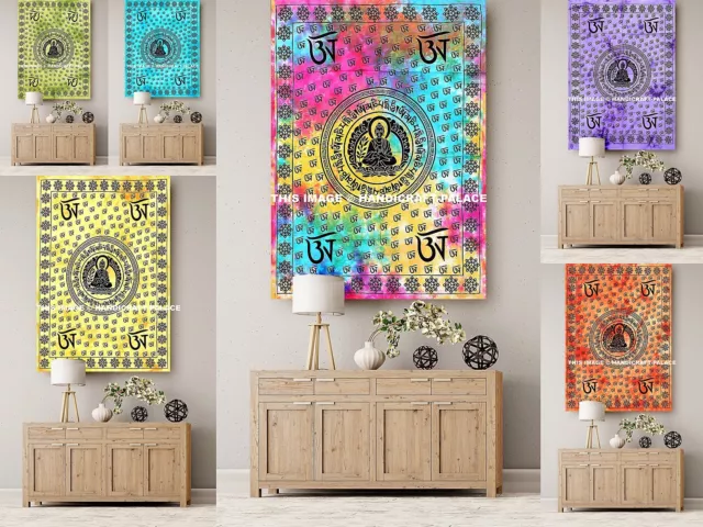 Indien Coton Affiche Table Housse Variés 5PC en Gros Lot Lord Buddha Tapisserie