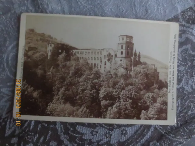 Foto gabinetto, Heidelberg e dintorni, il castello contro terrazza, 18 x 13