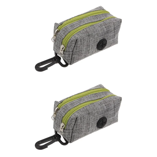 2x soporte de bolsa de excrementos de perro portátil dispensador de bolsas de excrementos para mascotas