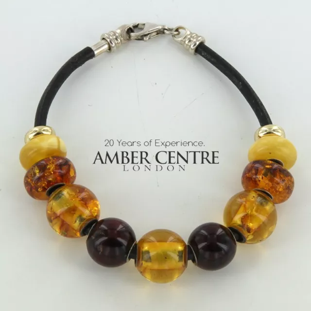 German Baltic Amber Handmade Unique Italian Genuine Bracelet BR257 - RRP£235!!!