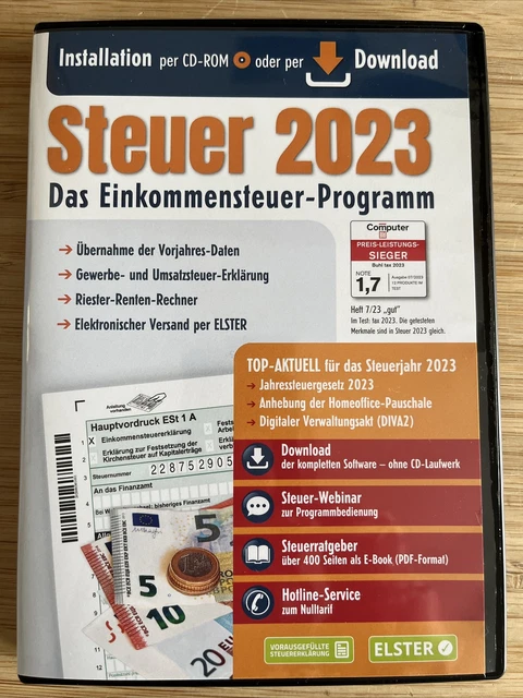 ALDI STEUER 2023 EinkommensteuerProgramm CD und Download EUR 7,80
