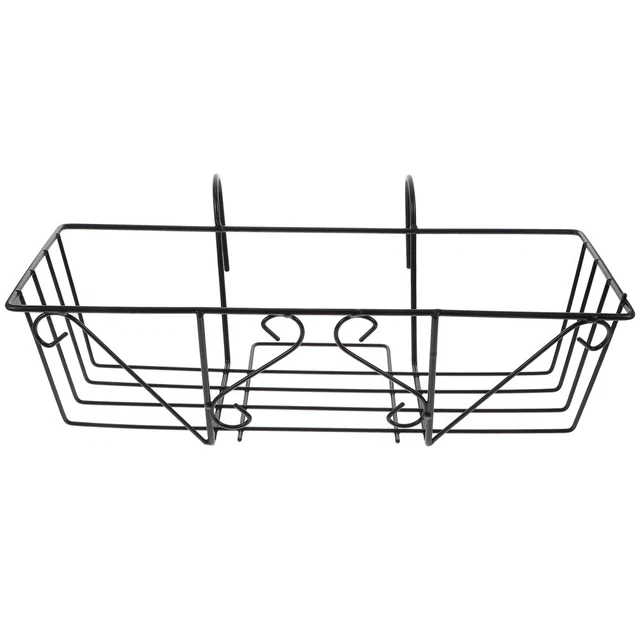 Supports à Fleurs Suspendus Pour Clôture/balcon - Lot De 4, Fer Antirouille - Porte-pots Décoratifs élégants - 2